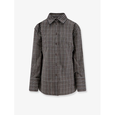 Cotton shirt with check pattern