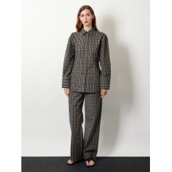 Cotton shirt with check pattern