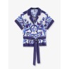 Silk shirt with Maiolica print