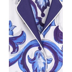 Silk shirt with Maiolica print