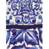 Silk blend dress with Maiolica print