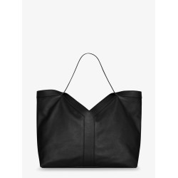 Y Oversize leather tote bag