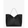 Y Oversize leather tote bag