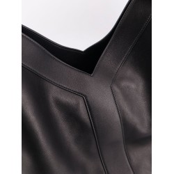 Y Oversize leather tote bag