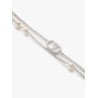 Metal and pearls VLogo Signature necklace