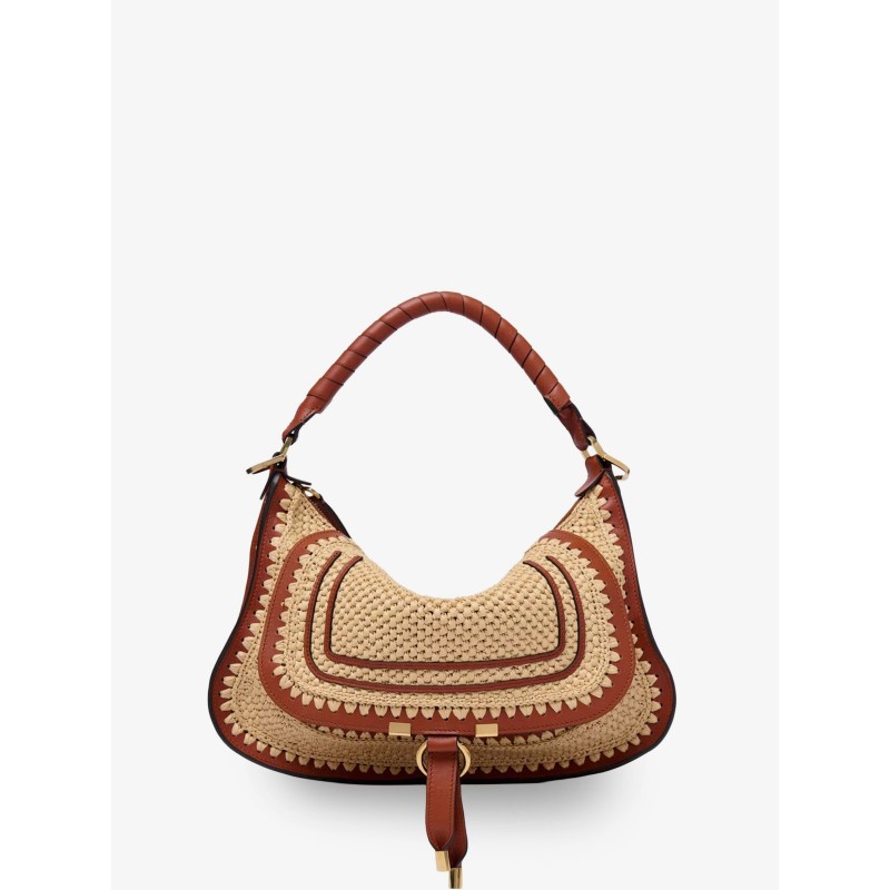Marcie raffia shoulder bag