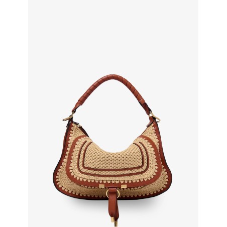 Marcie raffia shoulder bag