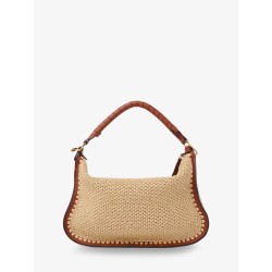 Marcie raffia shoulder bag