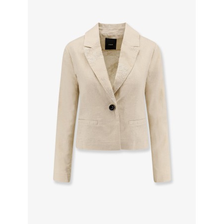 Idony embroidered linen blazer
