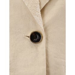 Idony embroidered linen blazer
