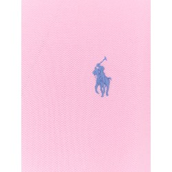 Cotton polo shirt with embroidered logo on the front