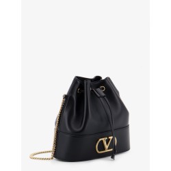 VLogo Signature Leather Bucket Bag