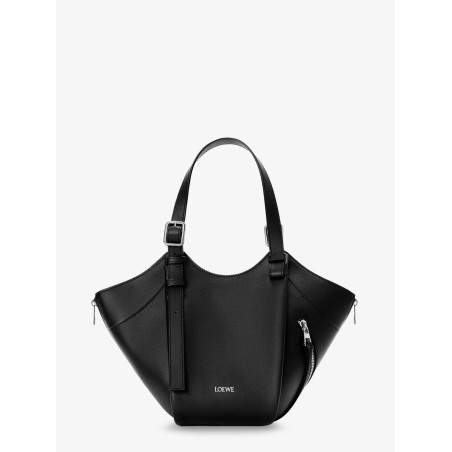 Hammock Flip leather handbag with front lettering logo