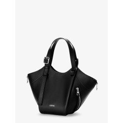 Hammock Flip leather handbag with front lettering logo