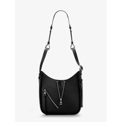 Hammock Flip leather handbag with front lettering logo