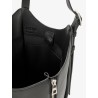 Hammock Flip leather handbag with front lettering logo