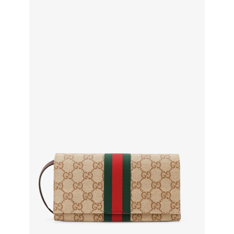 GG fabric shoulder bag with Nastro Web detail
