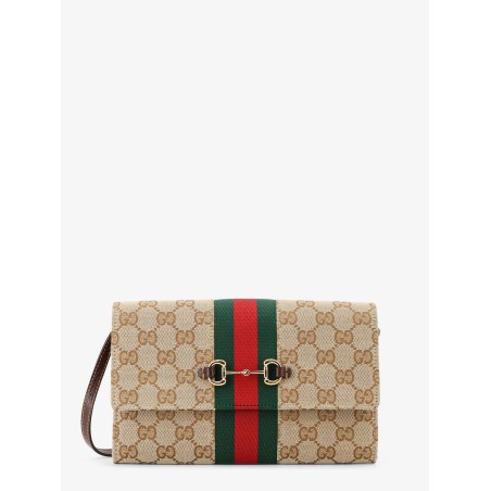 Gucci Horsebit Web GG fabric wallet