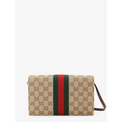 Gucci Horsebit Web GG fabric wallet