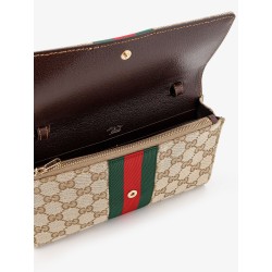 Gucci Horsebit Web GG fabric wallet