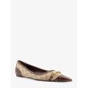 Savoy GG fabric ballerinas with stud detail