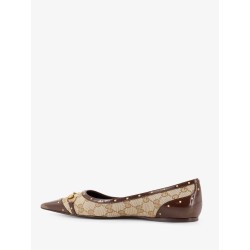 Savoy GG fabric ballerinas with stud detail
