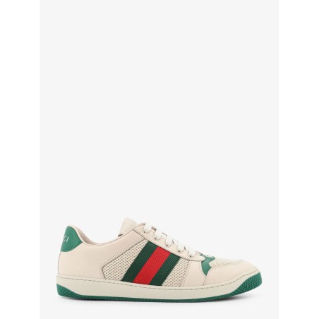 Screener mesh and leather sneakers with Nastro Web on the side