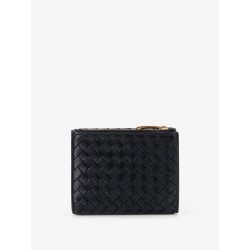 Bi-fold Intrecciato wallet with zip