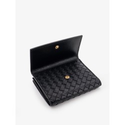 Bi-fold Intrecciato wallet with zip