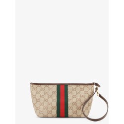 GG fabric clutch with Nastro Web on the front