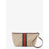 GG fabric clutch with Nastro Web on the front