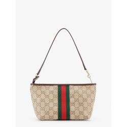 GG fabric clutch with Nastro Web on the front