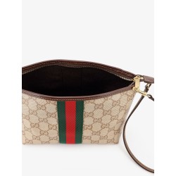 GG fabric clutch with Nastro Web on the front