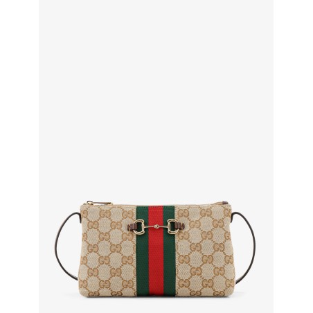GG fabric crossbody with Nastro Web detail on the front