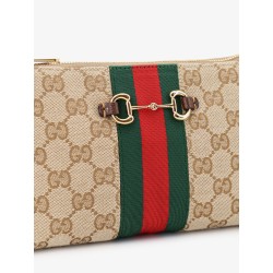 GG fabric crossbody with Nastro Web detail on the front