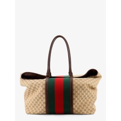 GG fabric travel bag with Web detail on the front
