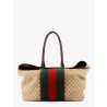 GG fabric travel bag with Web detail on the front