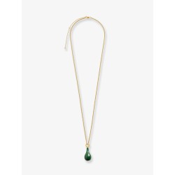 Medium jade drop necklace