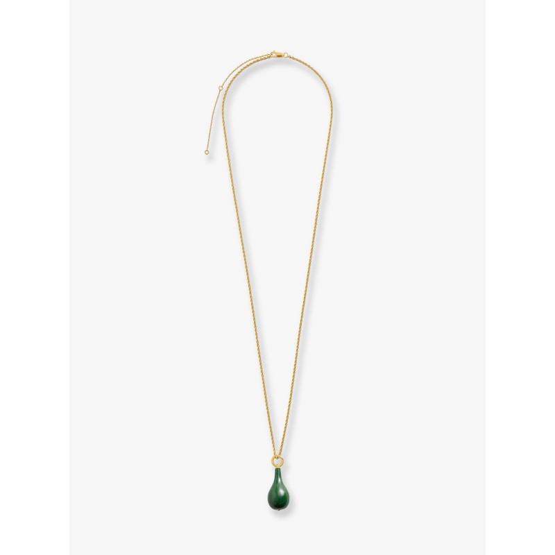 Medium jade drop necklace