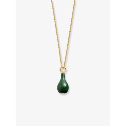 Medium jade drop necklace