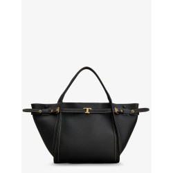 Hammered laeather tote bag