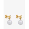 Brass earrings with pearls