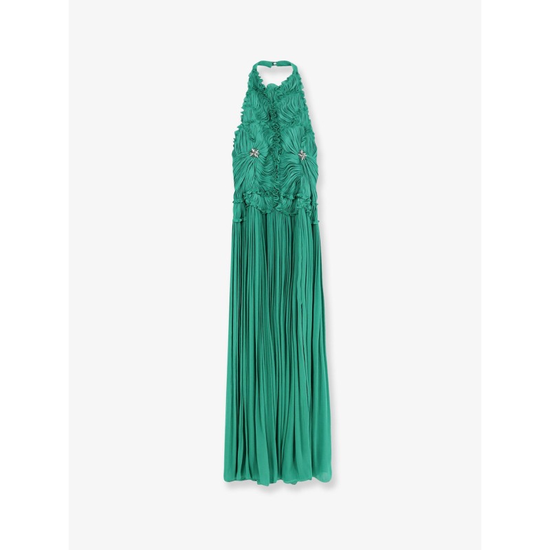 Lurex georgette long dress