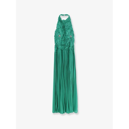Lurex georgette long dress