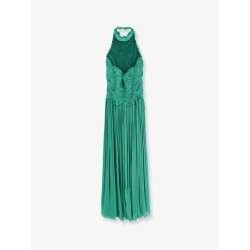 Lurex georgette long dress