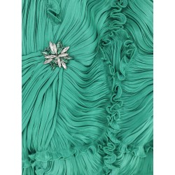 Lurex georgette long dress