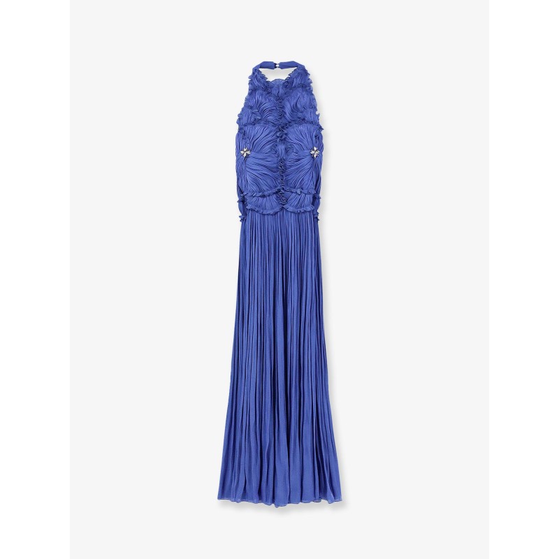 Lurex georgette long dress