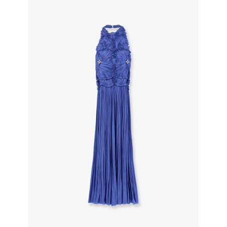 Lurex georgette long dress