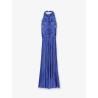 Lurex georgette long dress