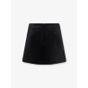 Wool crepe skirt with Double G button